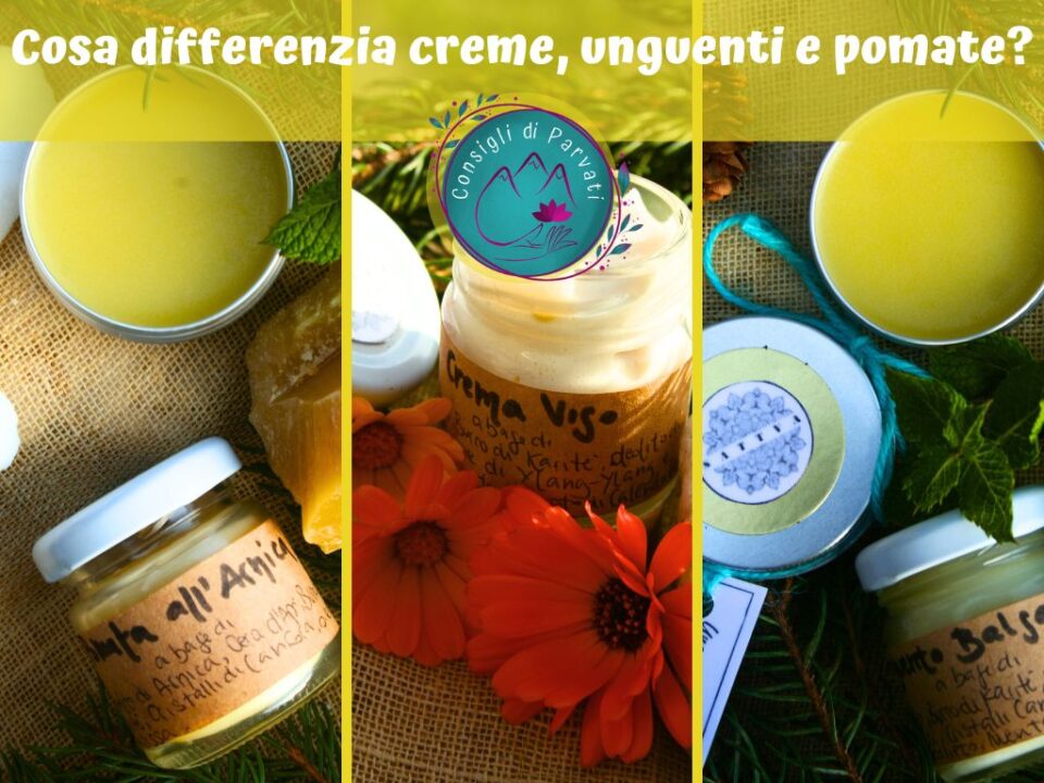 Cosa differenzia creme, unguenti e pomate